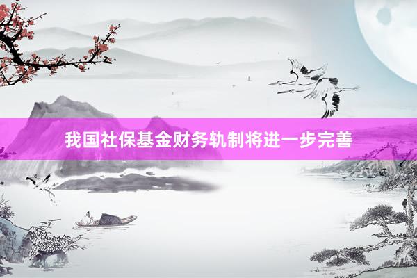 我国社保基金财务轨制将进一步完善