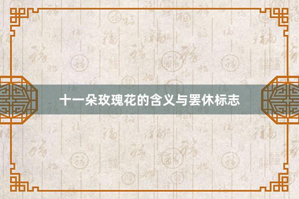 十一朵玫瑰花的含义与罢休标志